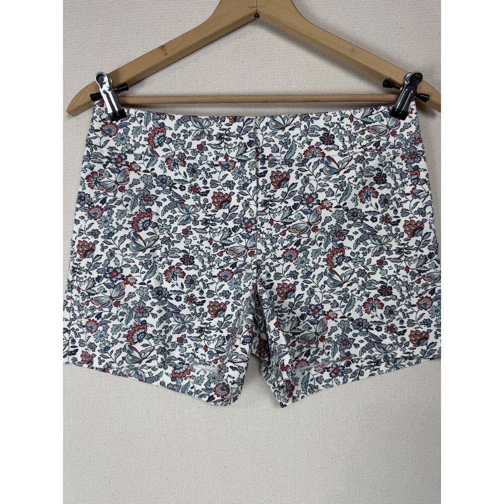 Loft Women's Shorts Riviera Floral Pattern Sz 2 (4/6) 4" Inseam Mid-rise Spring